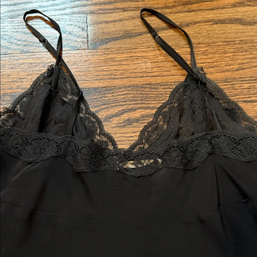 Goldhawk Black silk Lace-Trim Camisole Tank Top - Picture 7 of 8